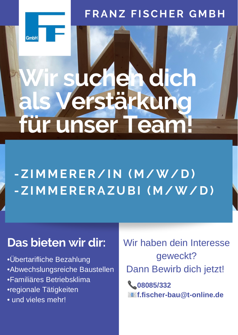 Stellenanzeige Zimmerer